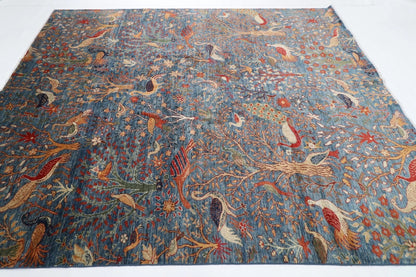 245 x 304 cm | Birds Afghan Tribal Hand Knotted Carpet