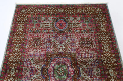 129 x 183 cm | Mamluk Afghan Tribal Hand Knotted Veg Dye Wool carpet