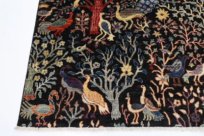 202 x 298 cm | Birds Afghan Tribal Hand Knotted Carpet