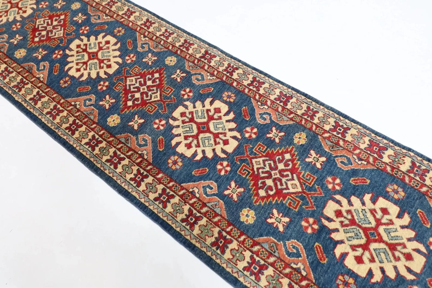 80 x 312 cm | Kazak Afghan Tribal Hand Knotted Wool Runner