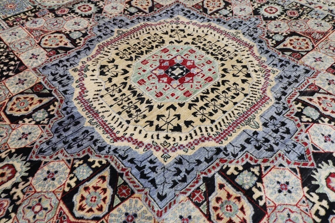 276 x 371 cm | Mamluk Afghan Hand Knotted Carpet