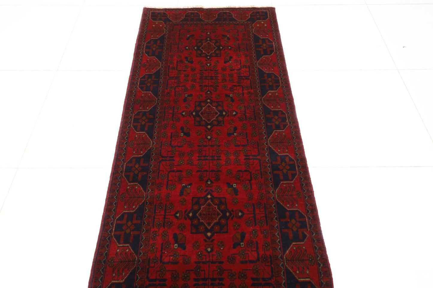 80 x 492 cm | Khal Mohammadi Afghan Tribal Hand Knotted Wool Runner