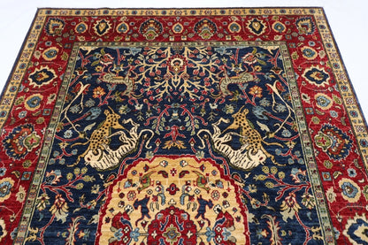 199 x 298 cm | Animal Afghan Tribal Hand Knotted Carpet