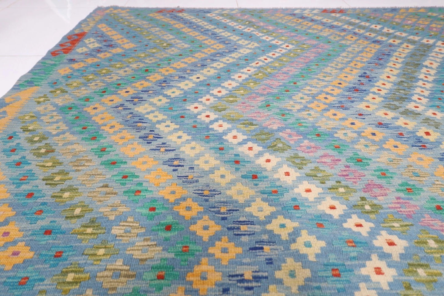 318 x 416 cm | Flat Weaved Afghan Tribal Hand Knotted Kilim