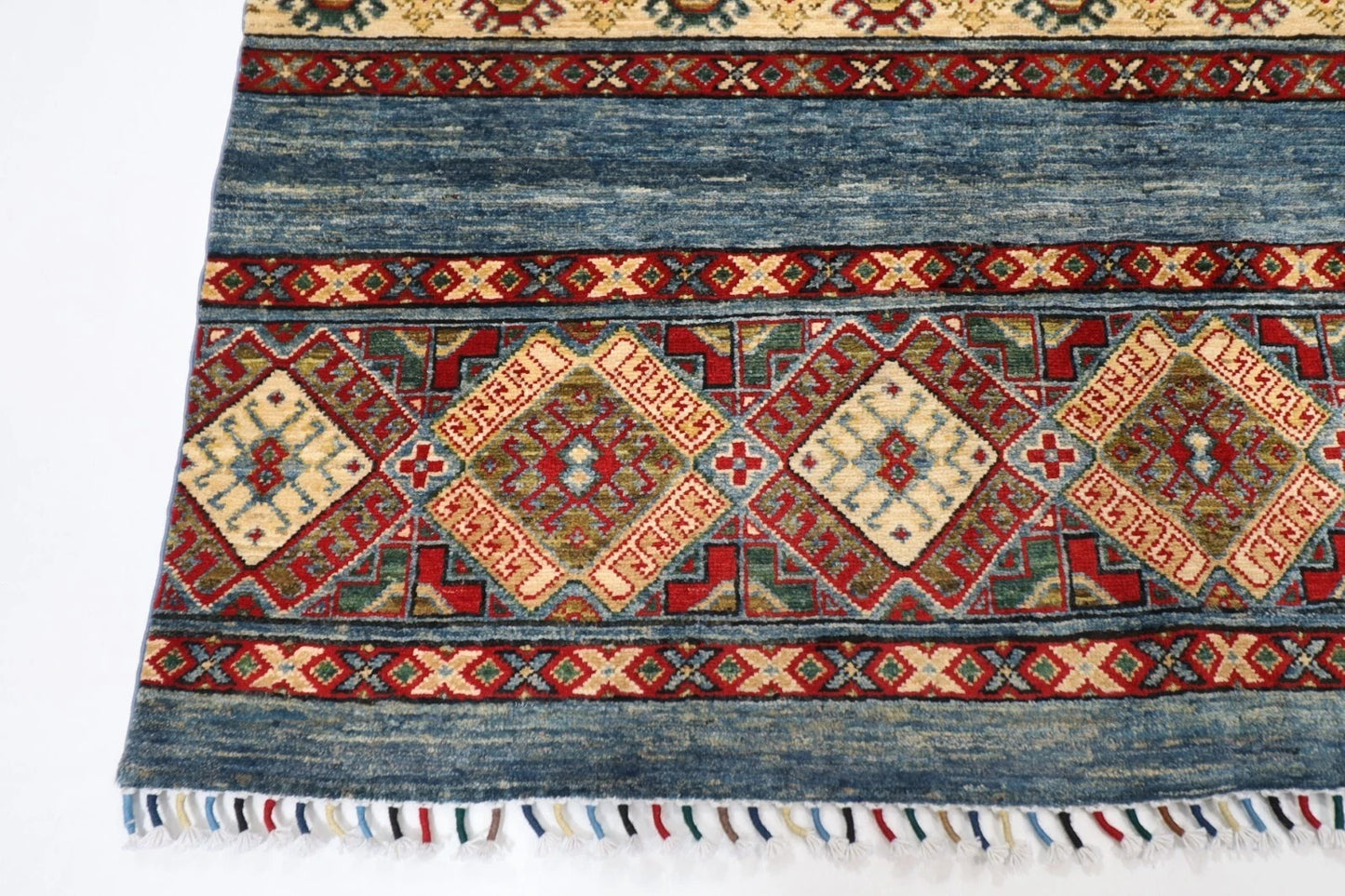 170 x 250 cm | Khorjun Afghan Tribal Hand Knotted Veg Dye Wool Carpet