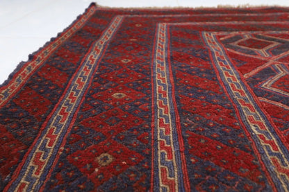 155 x 171 cm | Accent Afghan Tribal Hand Knotted Veg Dye Wool Carpet