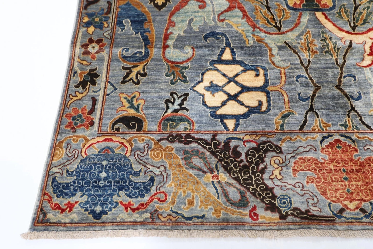 184 x 273 cm | Bidjar Gray Afghan Tribal Hand Knotted Veg Dye Wool carpet