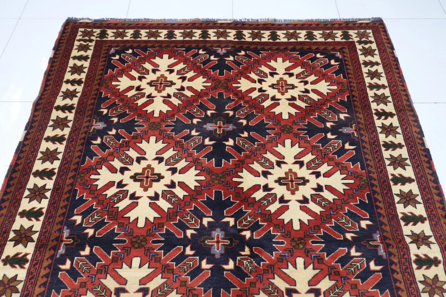 176 x 256 cm | Maranoce Afghan Tribal Hand Knotted Veg Dye Wool Carpet