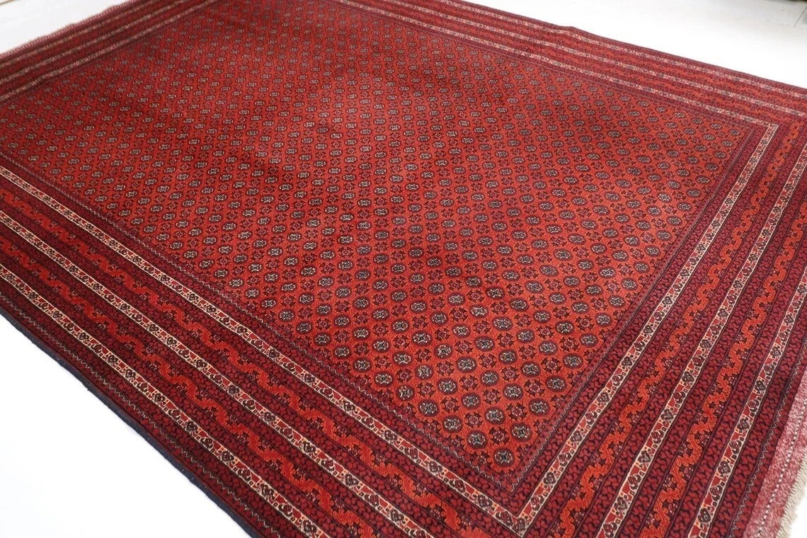 250 x 346 cm | Mori Bokhara Afghan Tribal Hand Knotted Carpet