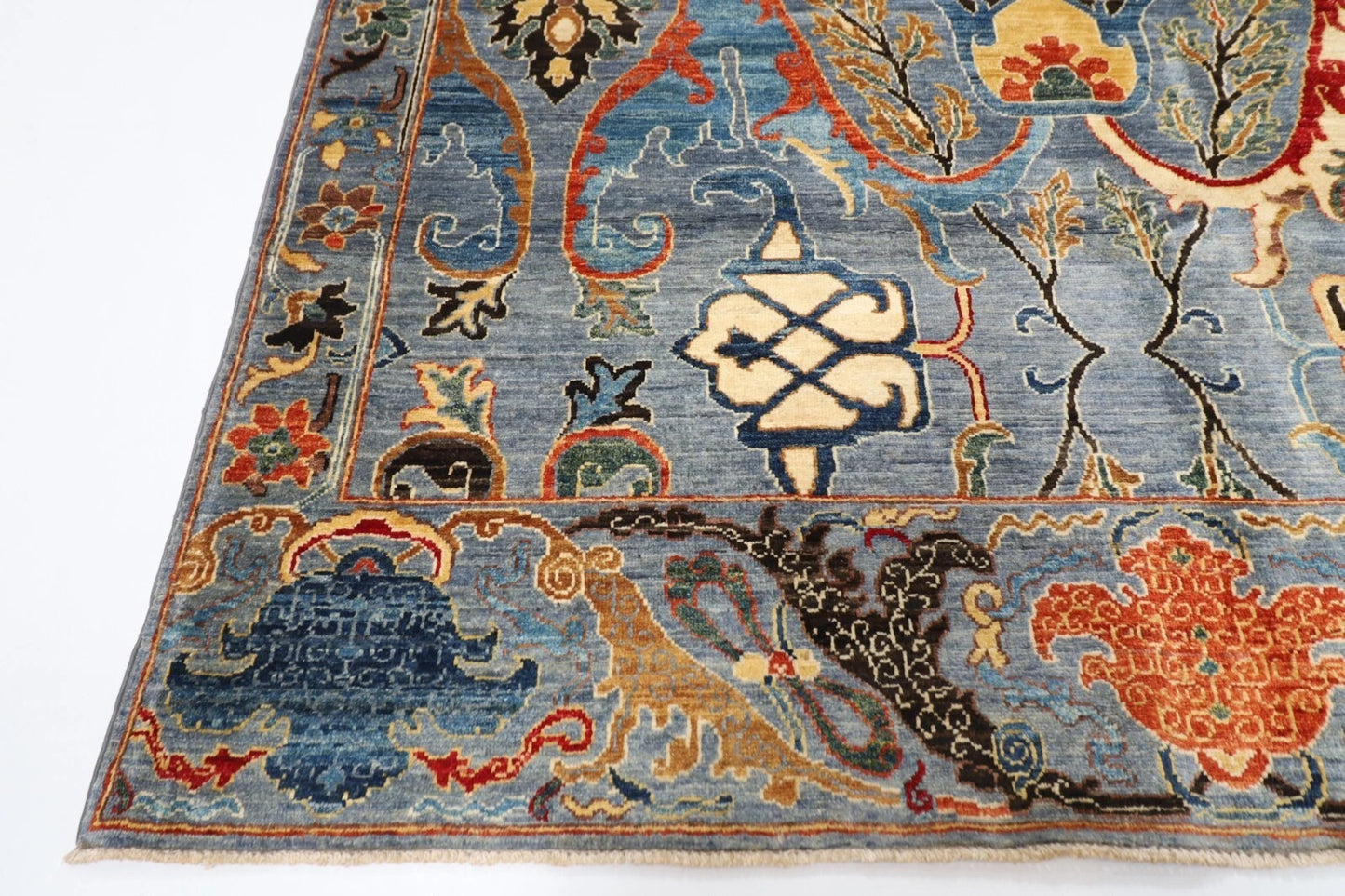 186 x 274 cm | Bidjar Gray Afghan Tribal Hand Knotted Veg Dye Wool carpet