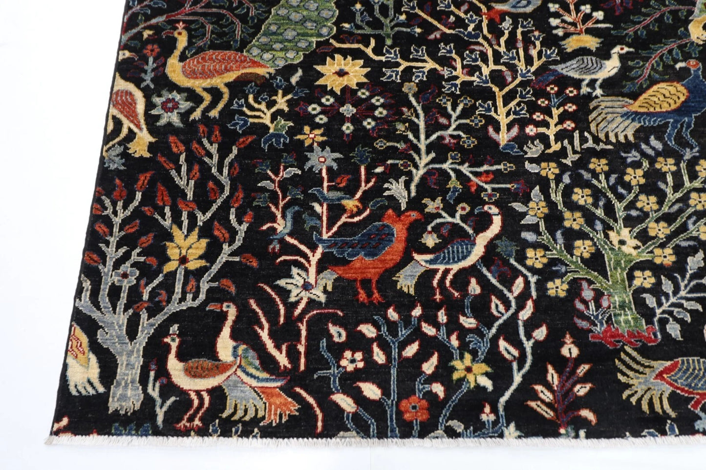 205 x 298 cm | Birds Afghan Tribal Hand Knotted Carpet