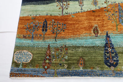 305 x 418 cm | Landscape Afghan Hand Knotted Carpet