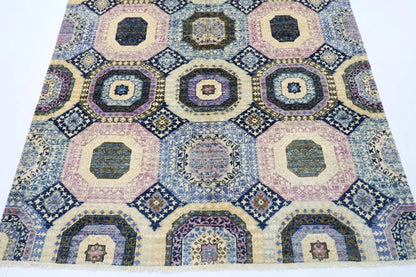 169 x246 cm | Mamluk Afghan Tribal Hand Knotted Veg Dye Wool Carpet