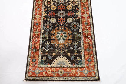 81 x 441 cm | Brown Afghan Tribal Hand Knotted Wool Runner
