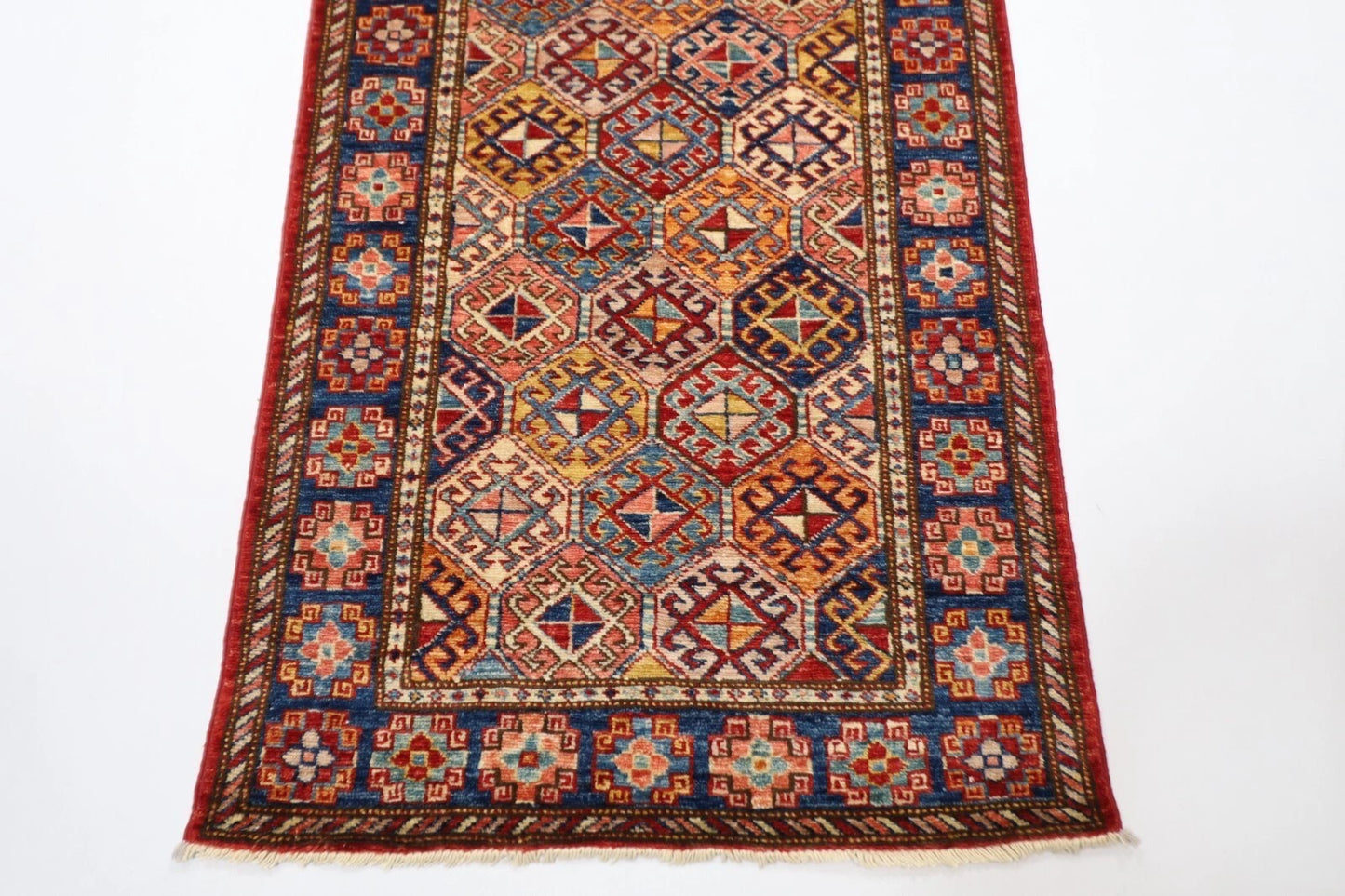 80 x 268 cm | Shawl Afghan Tribal Hand Knotted Wool Runner
