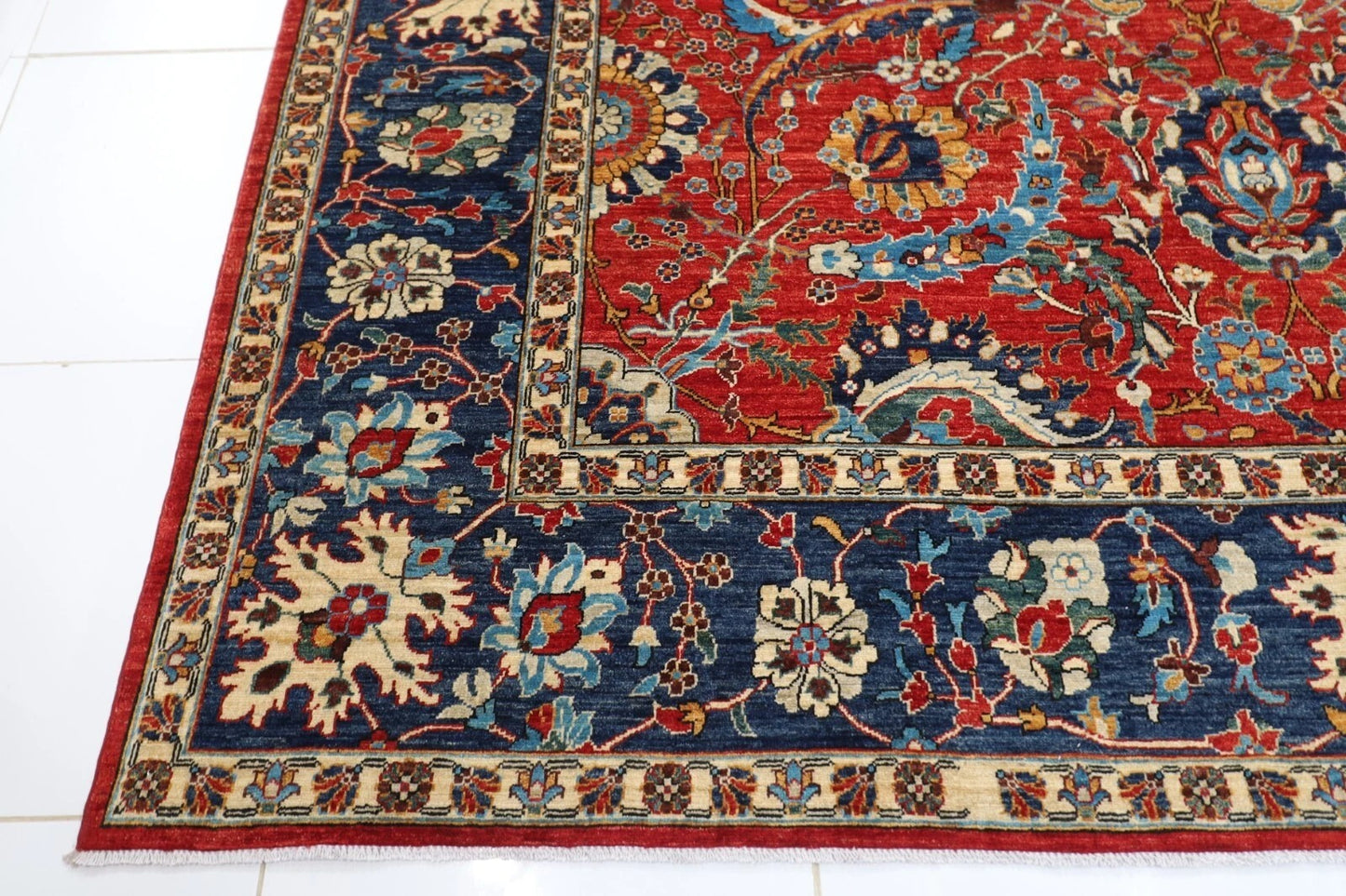 306 x 412 cm | Sickle Leaf Afghan Hand Knotted Carpet
