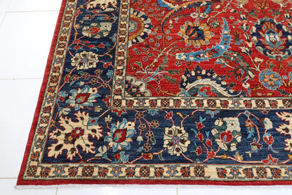 306 x 412 cm | Sickle Leaf Afghan Hand Knotted Carpet