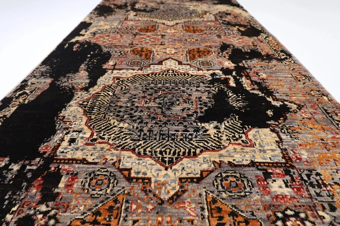 103 x 296 cm | Abstract Afghan Tribal Hand Knotted Wool Runner