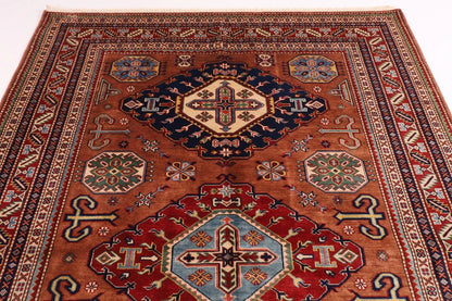 153 x 207 cm | Shirvan Afghan Tribal Hand Knotted Veg Dye Wool Carpet