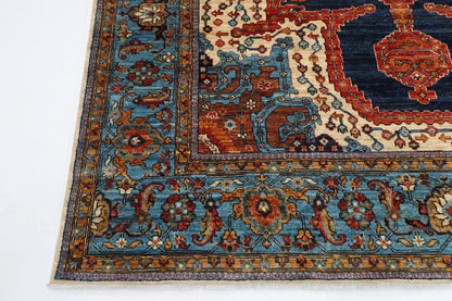 244 x 307 cm | Serapi Afghan Tribal Hand Knotted Carpet