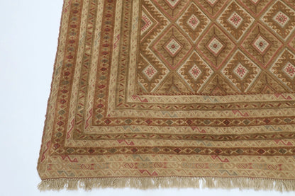 140 x 176 cm | Accent Afghan Tribal Hand Knotted Veg Dye Wool Carpet