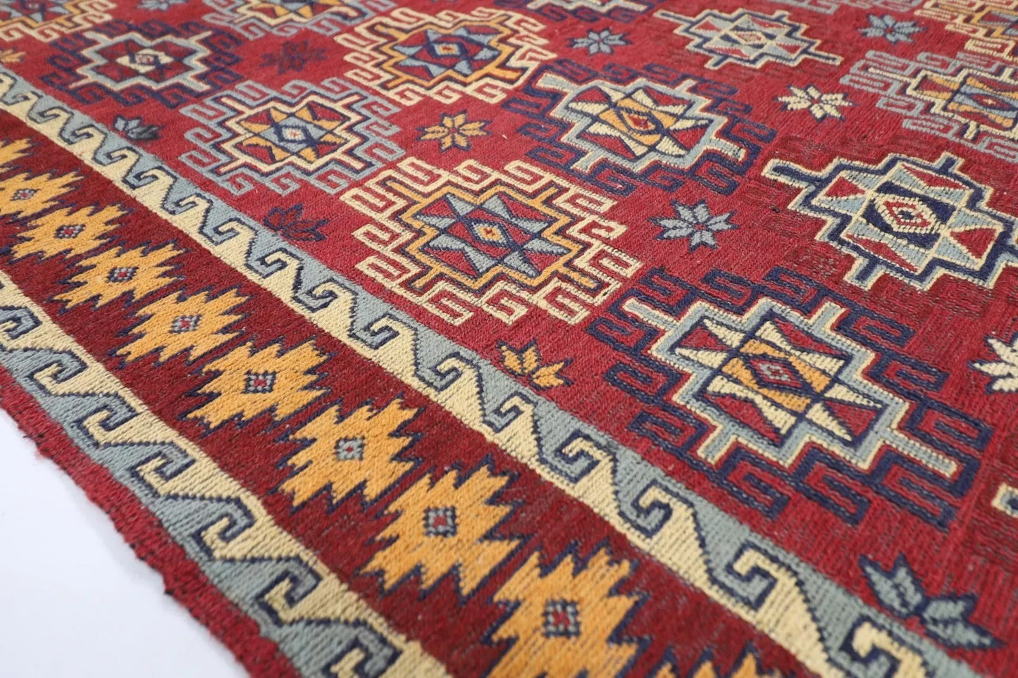 125 x 185 cm | Sumak Flat Weave Afghan Tribal Hand Knotted Veg Dye Wool carpet