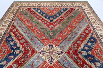 276 x 413 cm | Kazak Afghan Tribal Hand Knotted Carpet