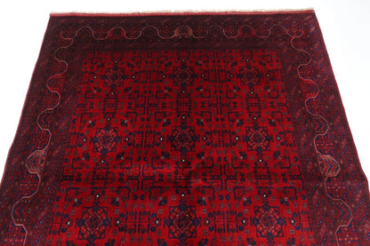 153 x 200 cm | Belgic Tribal Hand Knotted Veg Dye Wool Carpet