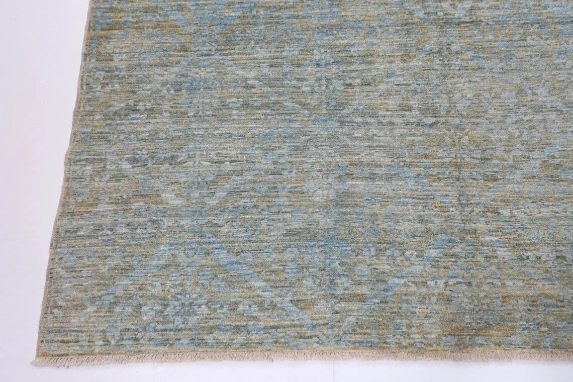 190 x 271 cm | Gabbeh Blue Afghan Tribal Hand Knotted Veg Dye Wool Carpet