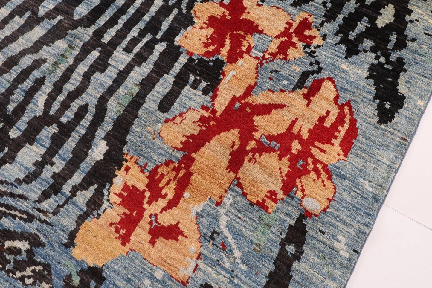 197 x 296 cm | Abstract Afghan Tribal Hand Knotted Carpet