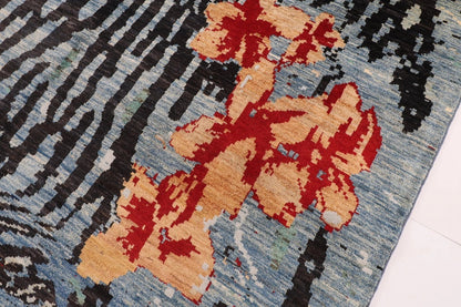 197 x 296 cm | Abstract Afghan Tribal Hand Knotted Carpet