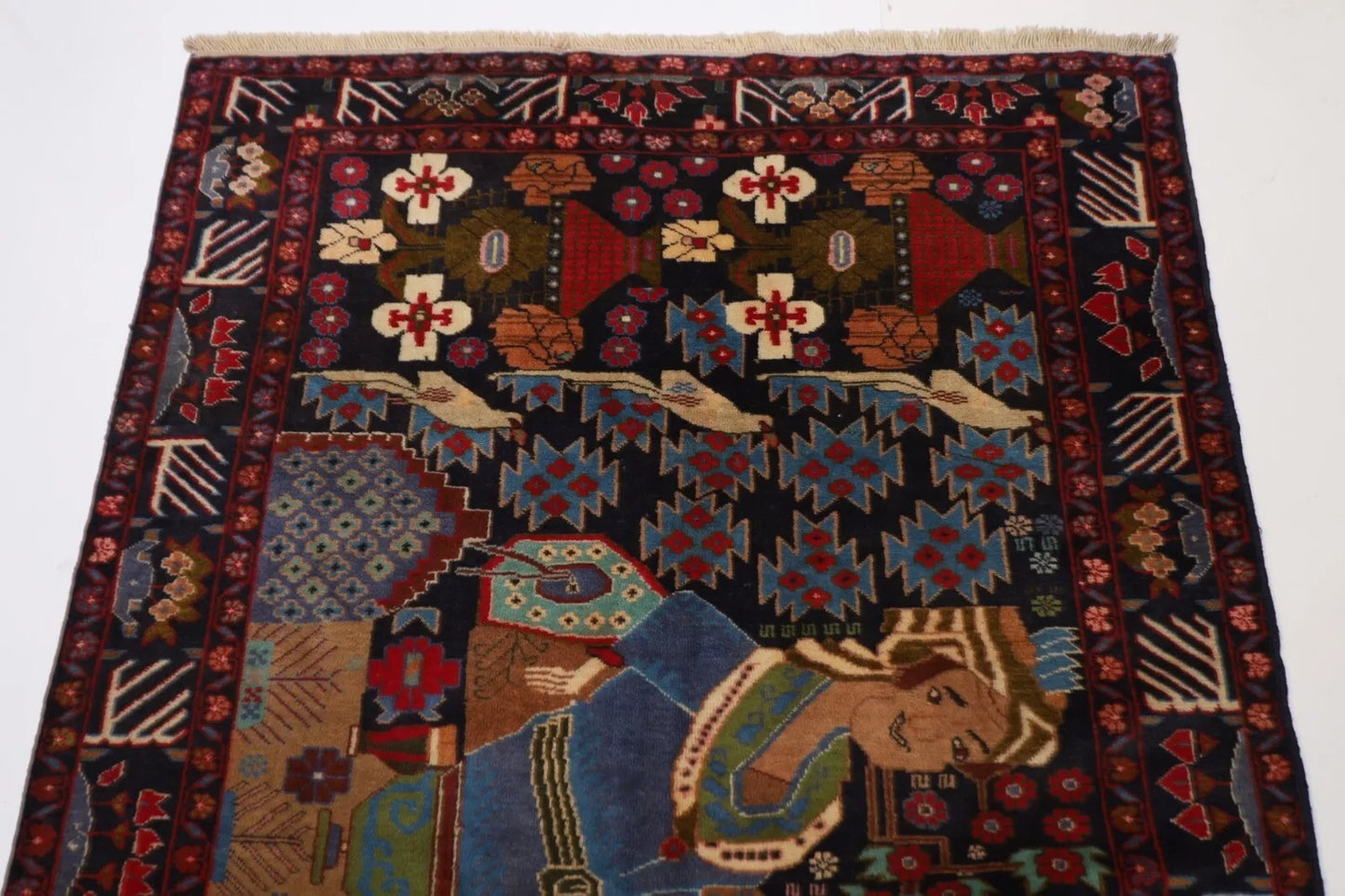 122 x 207 cm | Baluch Afghan Tribal Hand Knotted Veg Dye Wool carpet