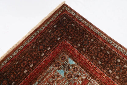 160 x 195 cm | Mamluk Afghan Tribal Hand Knotted Veg Dye Wool Carpet