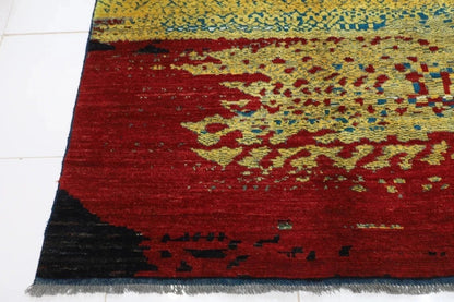 296 x 391 cm | Abstract Afghan Tribal Hand Knotted Carpet