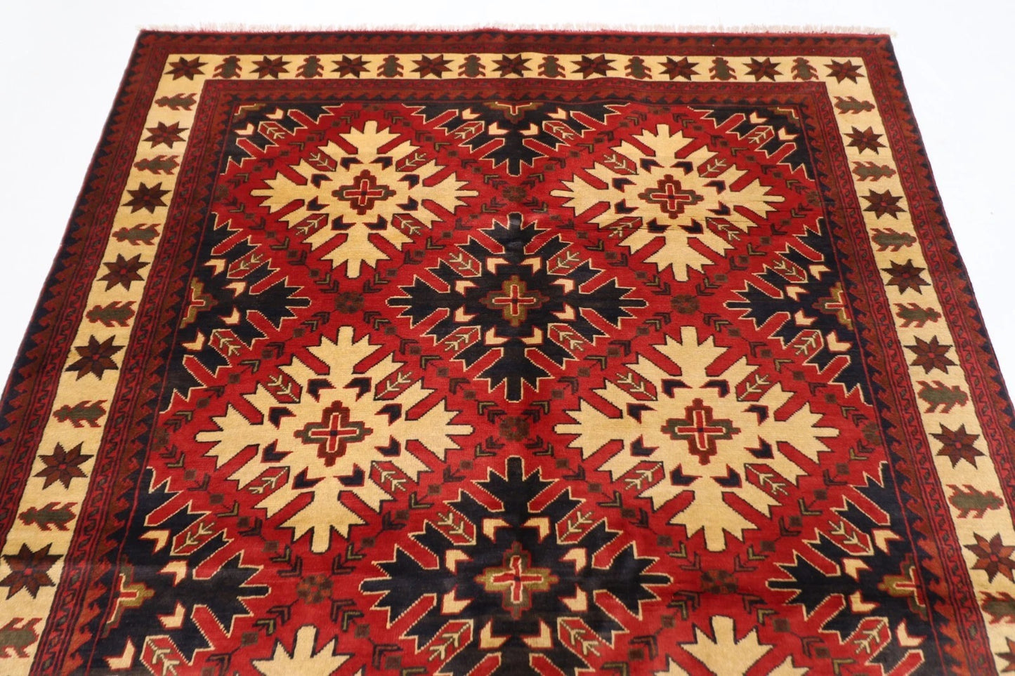 174 x 248 cm | Maranoce Afghan Tribal Hand Knotted Veg Dye Wool Carpet