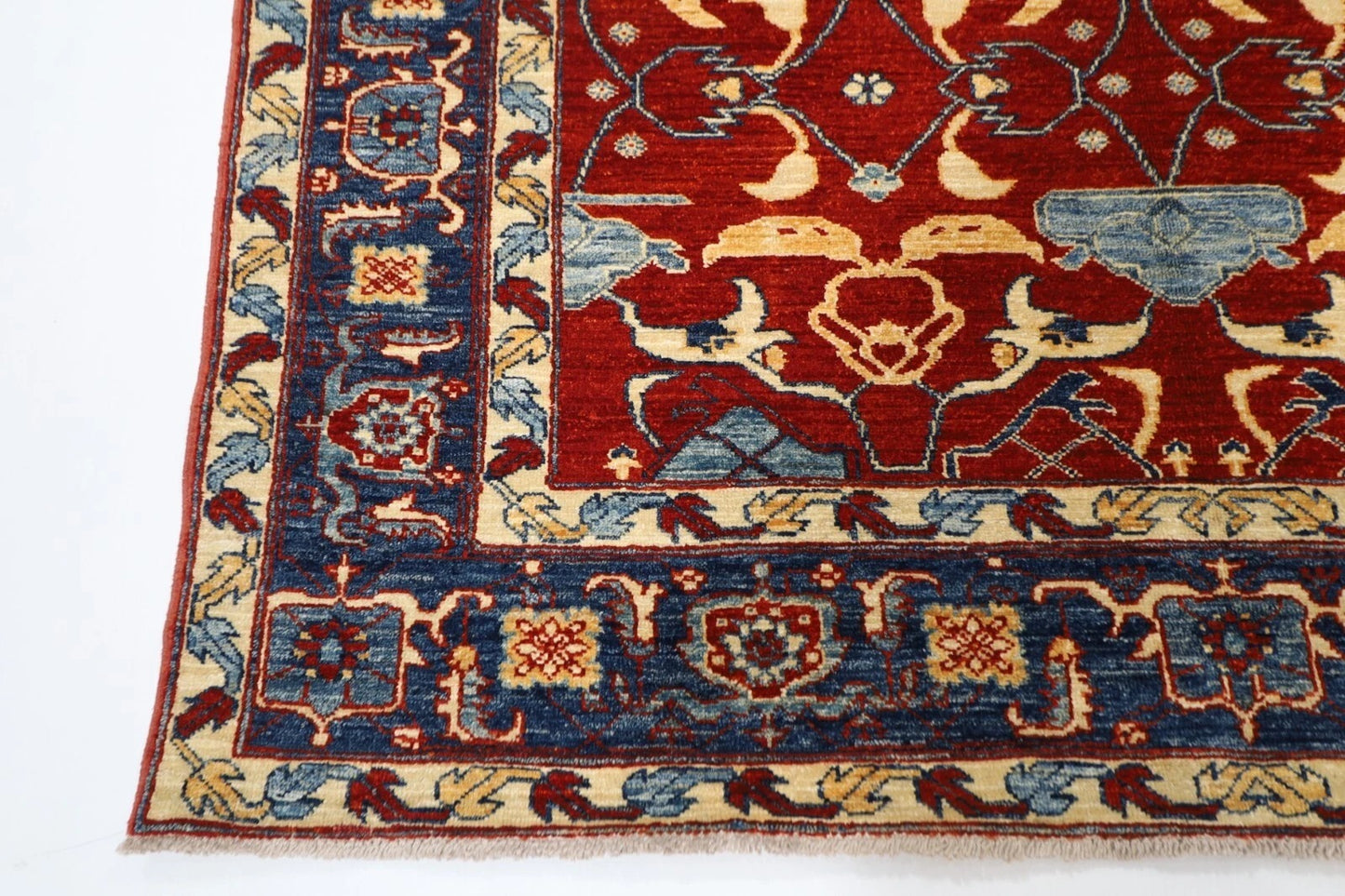159 x 205 cm | Bidjar Afghan Tribal Hand Knotted Veg Dye Wool Carpet