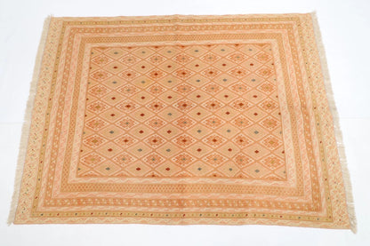 136 x 180 cm | Accent Afghan Tribal Hand Knotted Veg Dye Wool Carpet