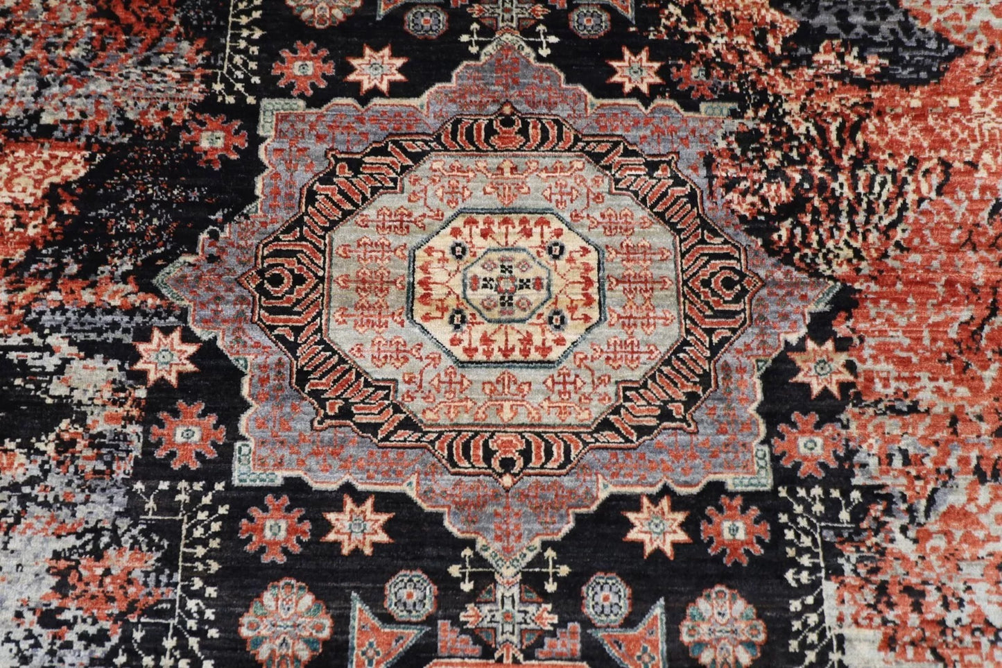 250 x 298 cm | Mamluk Afghan Tribal Hand Knotted Carpet