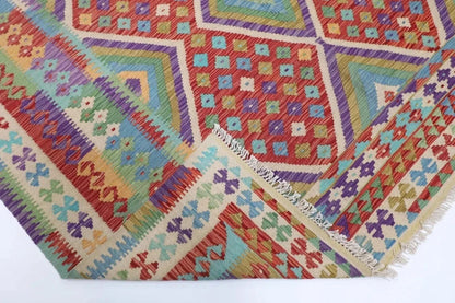 201 x 301 cm | Flat Weaved Afghan Tribal Hand Knotted Kilim