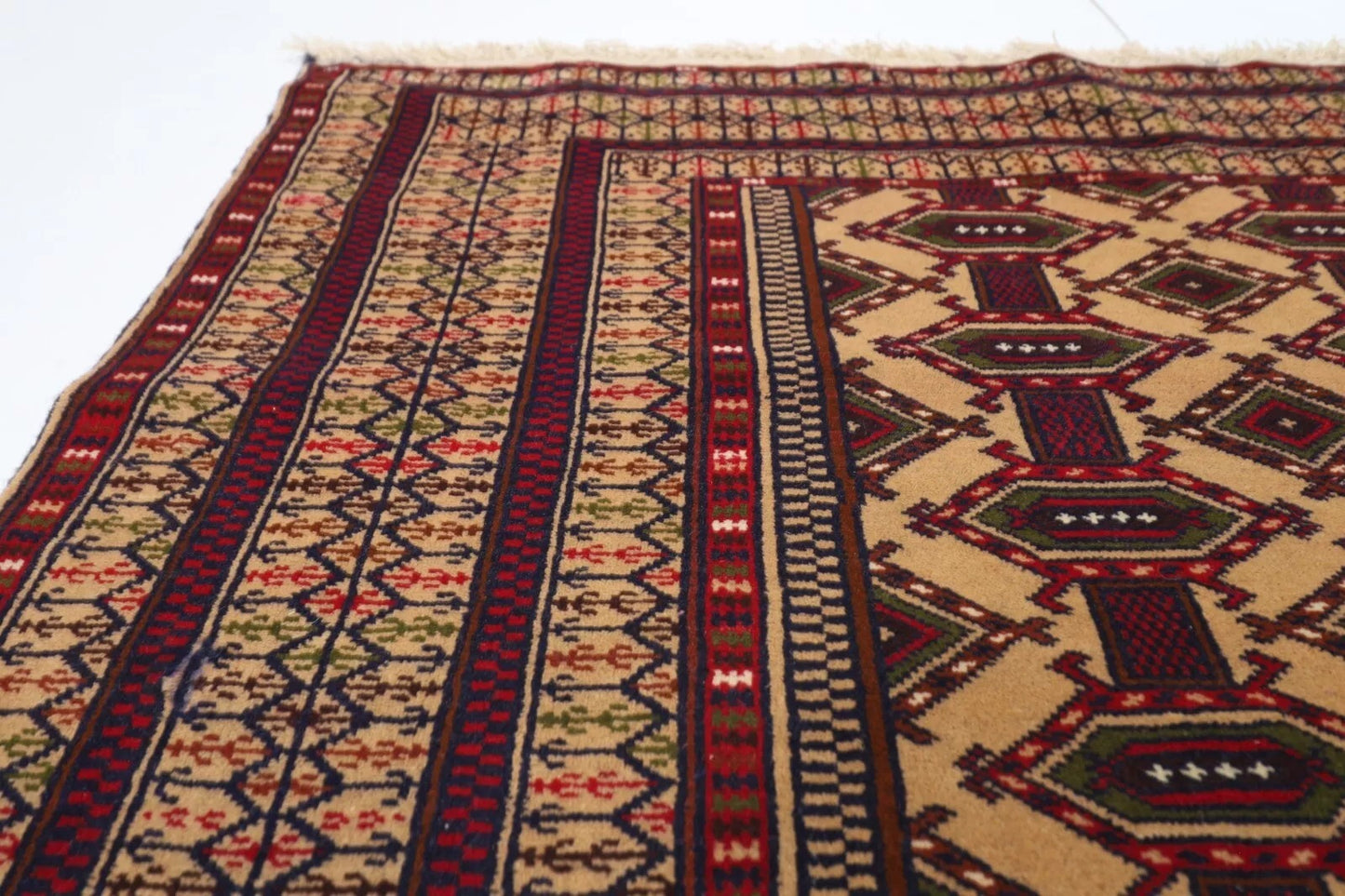 124 x 164 cm | Afghan Tribal Hand Knotted Veg Dye Wool carpet