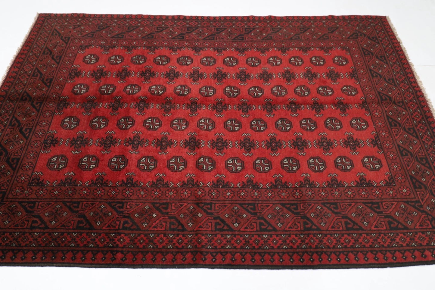 159 x 234 cm | Akja Bokhara Tribal Hand Knotted Wool Carpet