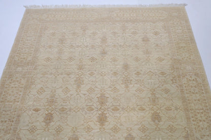 156 x 209 cm | Fine Afghan Tribal Hand Knotted Veg Dye Wool Carpet Low Pile