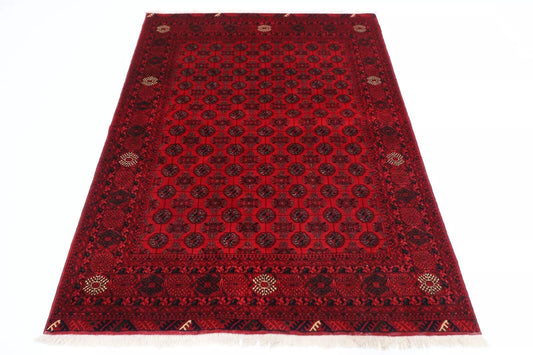 146 x 193 cm | Kerman Afghan Tribal Hand Knotted Veg Dye Wool Carpet