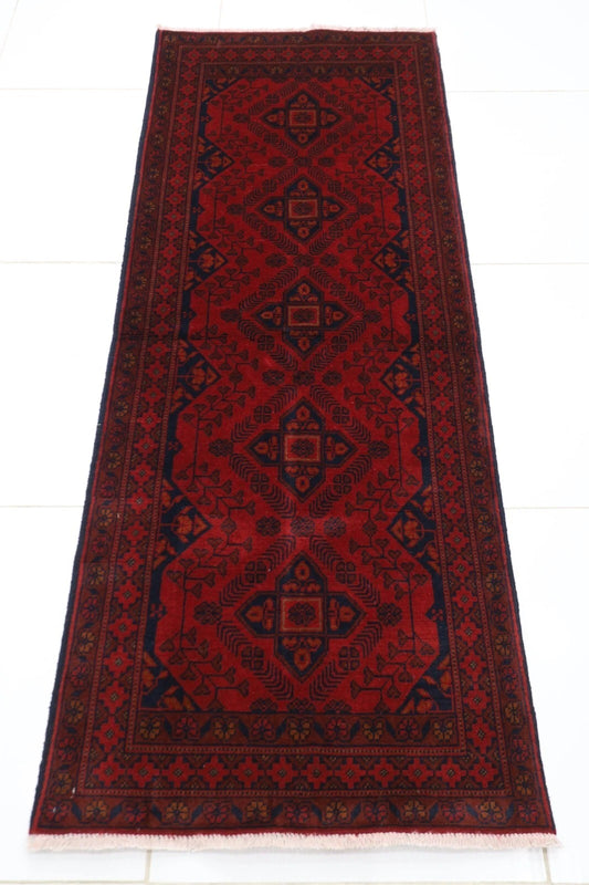 80 x 200 cm | Khal Mohammadi Afghan Tribal Hand Knotted Wool Runner