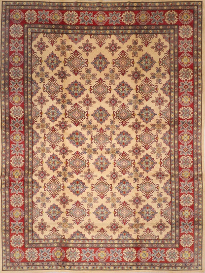 305 x 424 cm | Yakkish Beige Afghan Tribal Hand Knotted Carpet