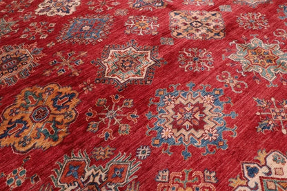 382 x 513 cm | Beautiful timeless red Afghan Kazak Handmade carpet