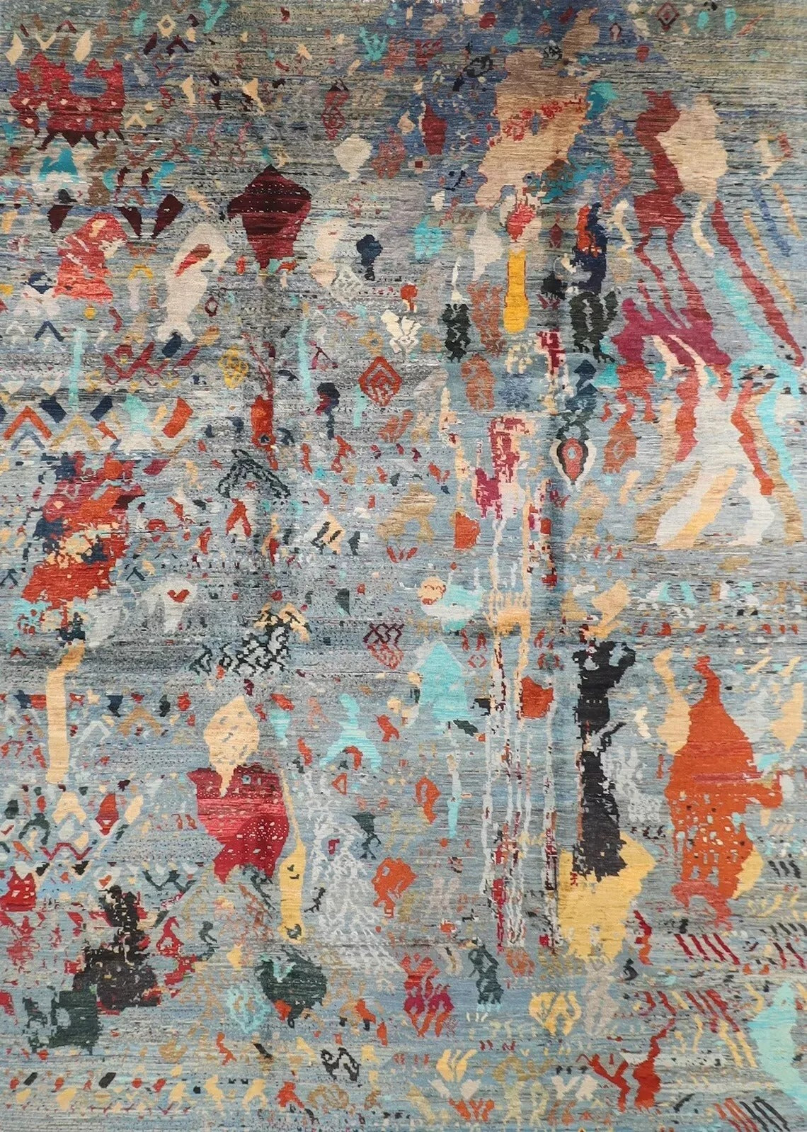 252 x 346 cm | Abstract Afghan Hand Knotted Carpet