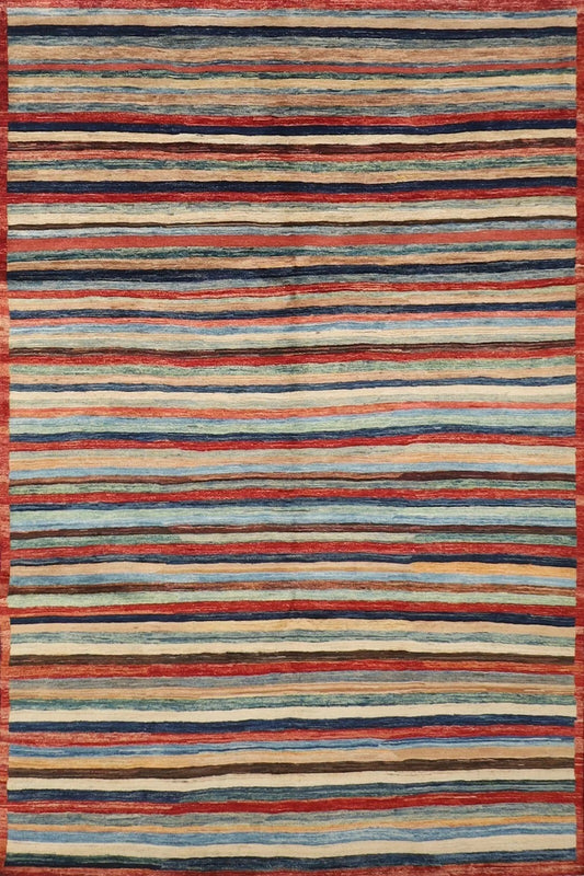 169 x 228 cm | Gabbeh Afghan Tribal Hand Knotted Veg Dye Wool Carpet