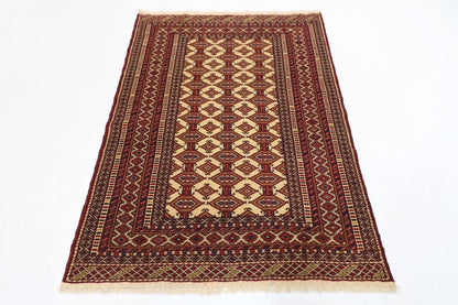 122 x 173 cm | Afghan Tribal Hand Knotted Veg Dye Wool carpet