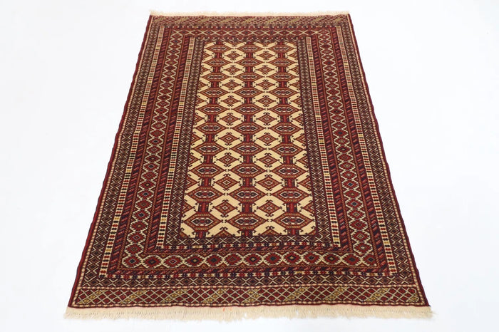 122 x 173 cm | Afghan Tribal Hand Knotted Veg Dye Wool carpet